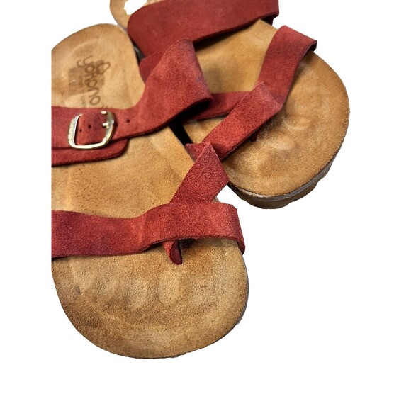 Yokono Womens Strappy Suede Sandals Cayenne Orange Size 7.5 Made In Spain - Picture 14 of 14